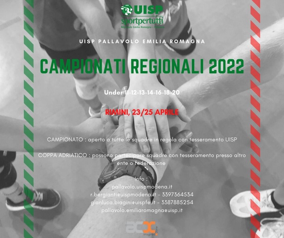 Locandina campionati regionali volley 2022