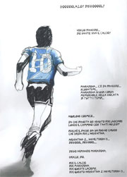 Una pagina del fumetto di Paolo Castaldi "Diego Armando Maradona"