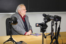 Elio Matassi intervistato da Fuori Area all'università Roma 3 - Foto di Nicola Alessandrini