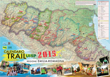 La mappa del calendario di trail 2015 della Uisp Emilia-Romagna
