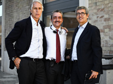 Da sinistra a destra: il presidente del Coni Giovanni Malagò, il presidente Uisp Vincenzo Manco e il deputato Filippo Fossati 