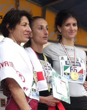 Il podio femminile della maratona di Reggio Emilia