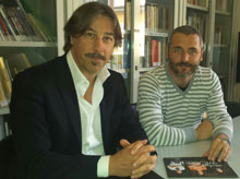 A destra Mauro Rozzi, presidente Uisp Emilia-Romagna, nell'incontro con il rappresentante dell'Istituto per il credito sportivo