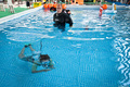 Prove di immersioni nella piscina interna al PalaUisp