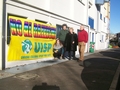 Uisp Varese antirazzista, con lo striscione appeso fuori dalla sede