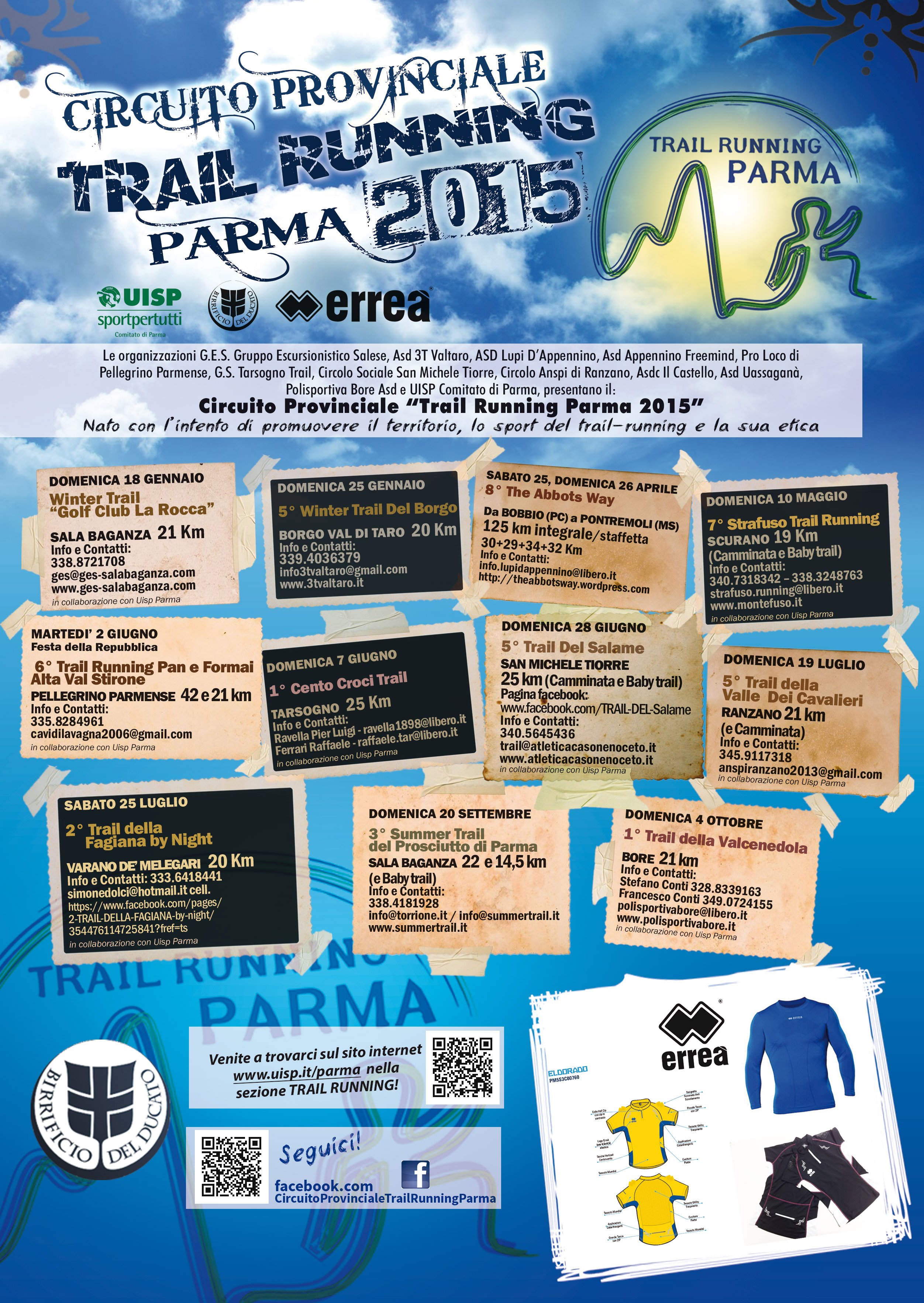 Calendario Trail Provinciale Parma