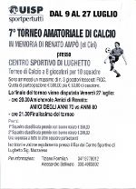 7&Acirc;&deg; Torneo amatoriale di calcio in memoria di Renato Amp&Atilde;&sup2;