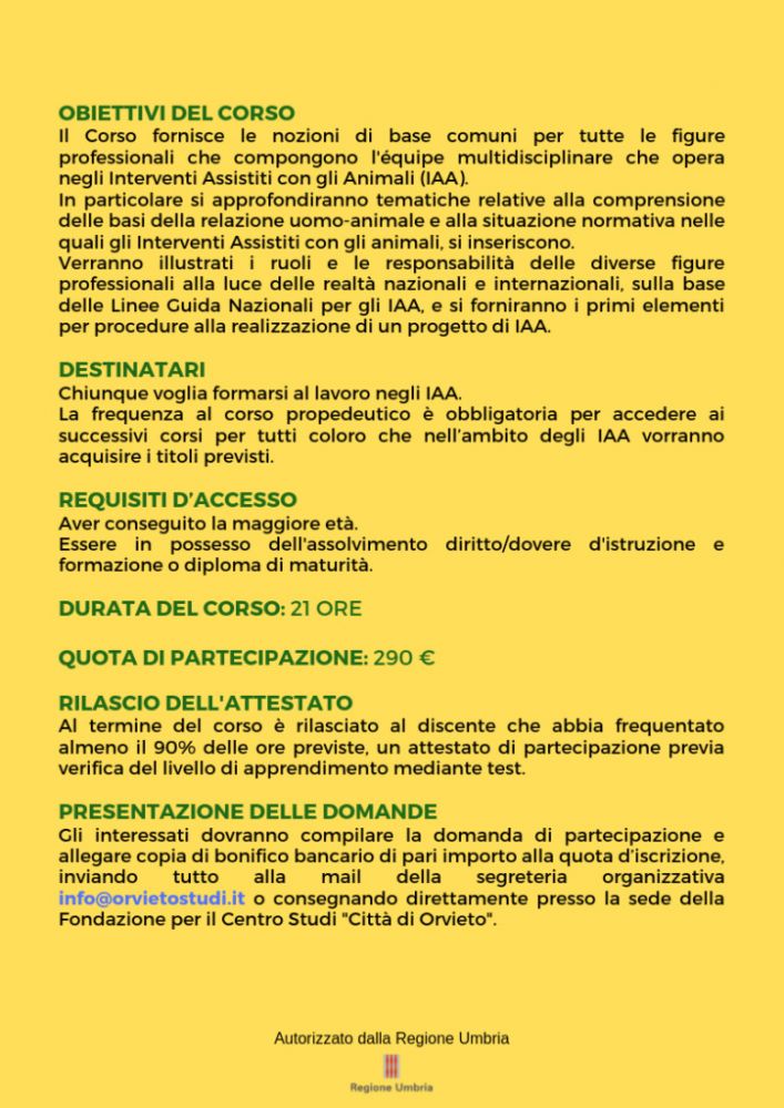 CORSO IAA