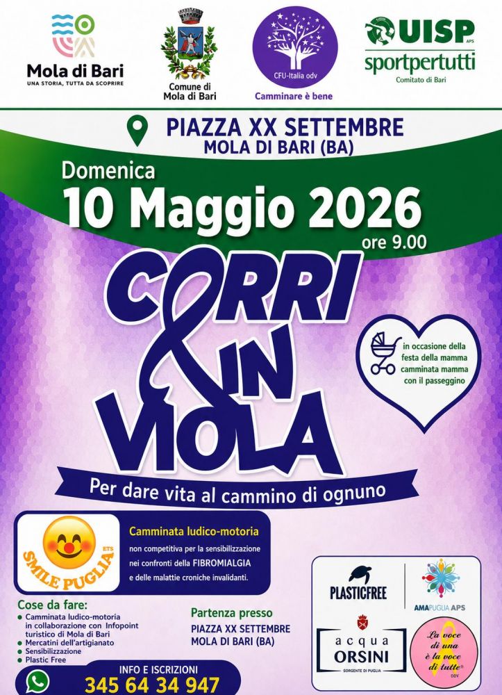 locandina corri in viola