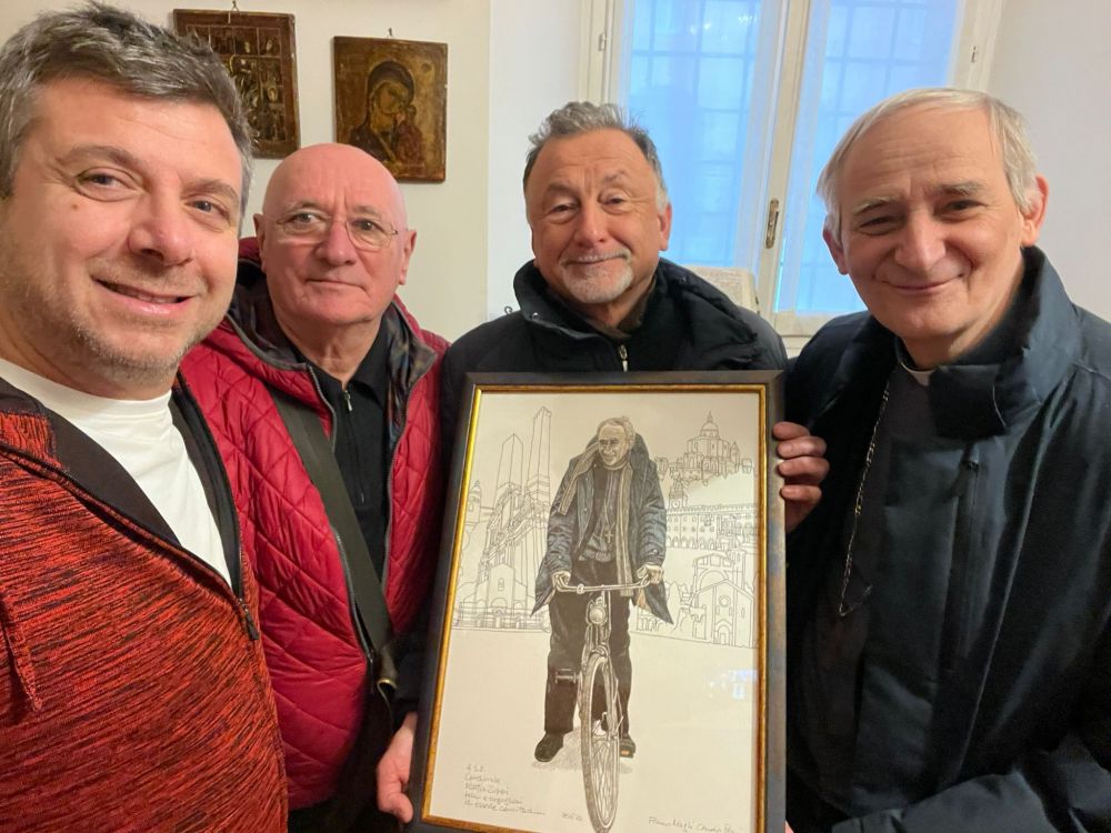 Da destra: S. E. Matteo Maria Zuppi, Franco Magli, Claudio Pesci, Nicola Fornasari