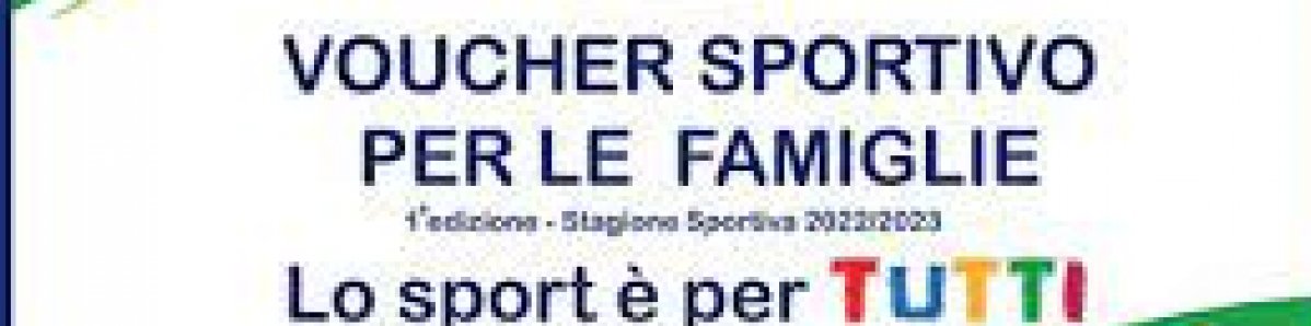 AL VIA I VOUCHER SPORTIVI PER LE FAMIGLIE!