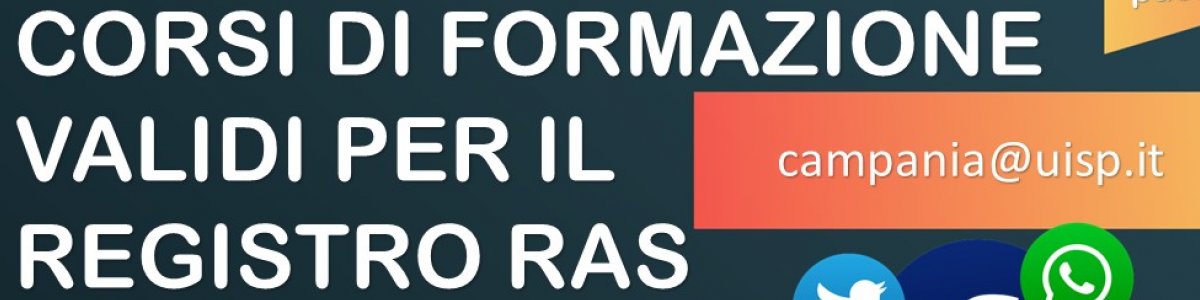SONO APERTI I CORSI DI FORMAZIONE VALIDI PER IL REGISTRO RAS