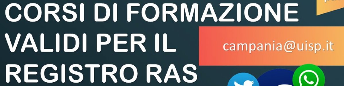 SONO APERTI I CORSI DI FORMAZIONE VALIDI PER IL REGISTRO RAS