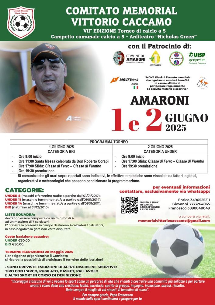 AMARONI 1-2 giugno 2025 Locandina Memorial Vittorio Caccamo - 2025-1
