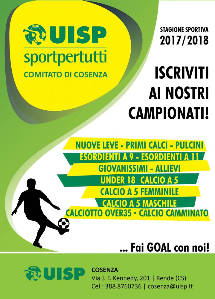 Locandina Campionati di Calcio