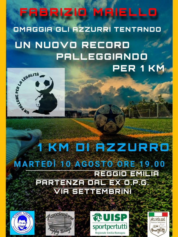 locandina Fabrizio Maiello record palleggi Reggio Emilia
