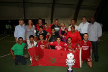La premiazione della squadra del Marocco