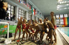 Un momento dei campionati di nuoto lgbt Aquaromae - Foto di Syder Ross