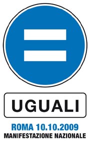 Il logo della manifestazione gbtq svoltasi a Roma il 10 ottobre