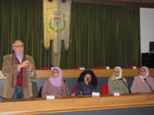La cerimonia di benvenuto al municipio di Calderara