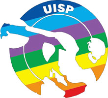 Una rielaborazione del logo Uisp in chiave lgbt