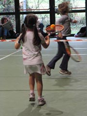 Un match di minitennis con la Uisp