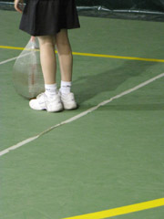 Uno scatto da un torneo di minitennis Uisp