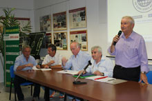 Da sinistra Gianni Degli Esposti, Mauro Tassinari, Giuseppe Selva, Rodolfo Girotti, Giacomino Capelli