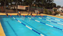 La piscina delle attivit&agrave; Uisp a Itapirapu&agrave;, in Brasile