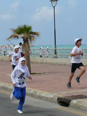 La corsa Vivicittà a Sidone, in Libano, nel 2011