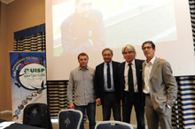 Da sinistra: Carlo Balestri, Umberto Molinari, Ivan Zazzaroni, Adriano Bacconi