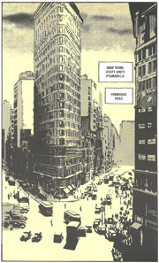 New York: la tavola che apre la graphic novel "Carnera"
