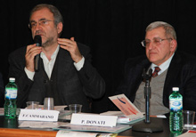 Fulvio Cammarano e Pierpaolo Donati, rispettivamente professore di storia e sociologia all'università di Bologna