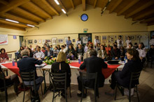 La sala del circolo del Parco del Carrozzone durante il Memorial Bisi