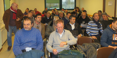 La sala dell'assemblea tecnico arbitrale del 18 gennaio