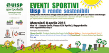 L'invito al convegno 'Eventi sportivi: Uisp li rende sostenibili'