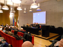 La sala conferenza della Confederazione nazionale dell'artigianato di Lugo (RA), sede dell'incontro