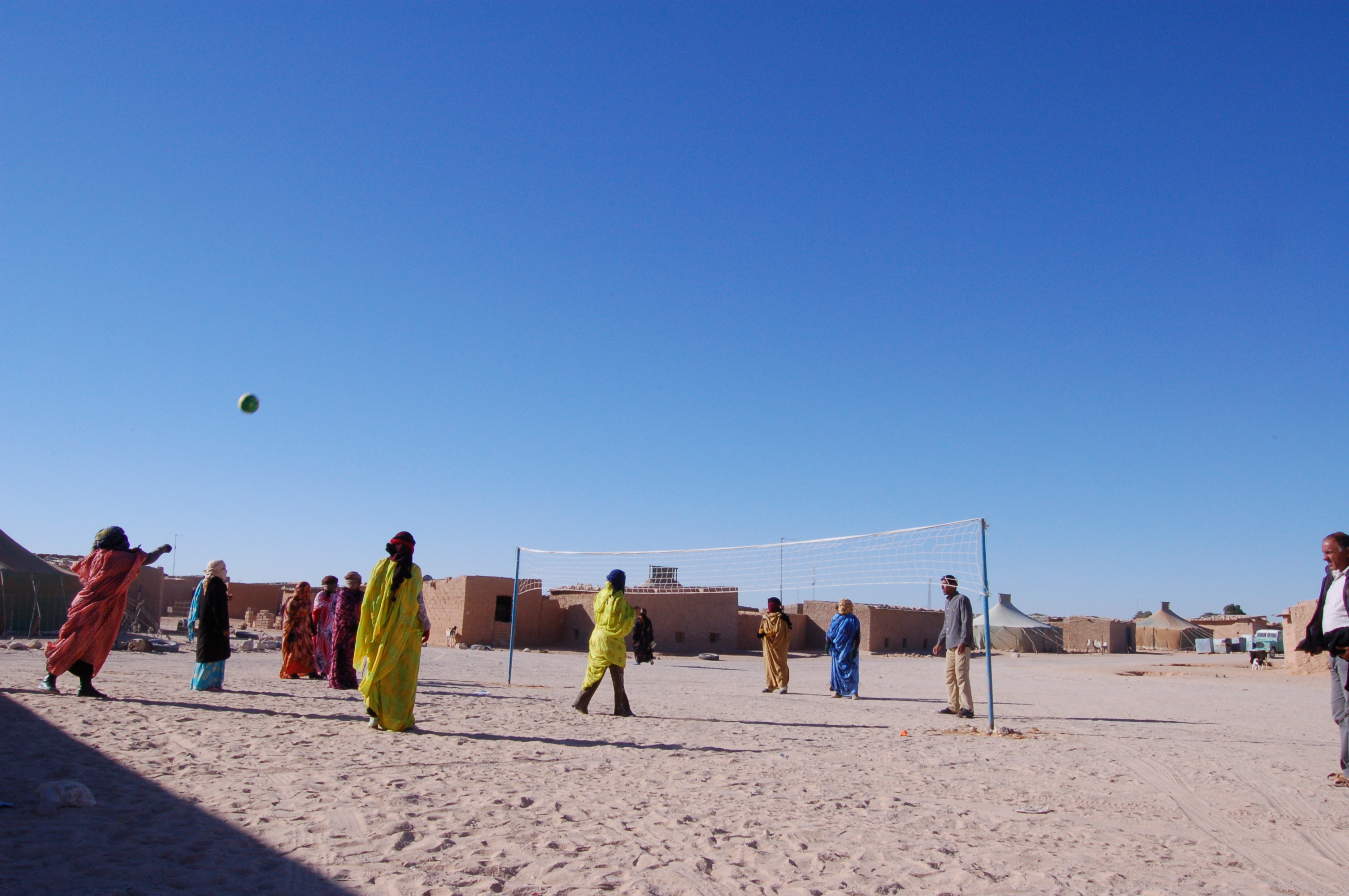 Attività sportive in un campo profughi saharawi