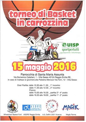 Torneo di basket in carrozzina