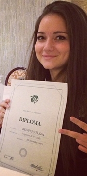 30 Nov. 2014 Sara prende il diploma istruttrice Uisp di Wushu kung fu