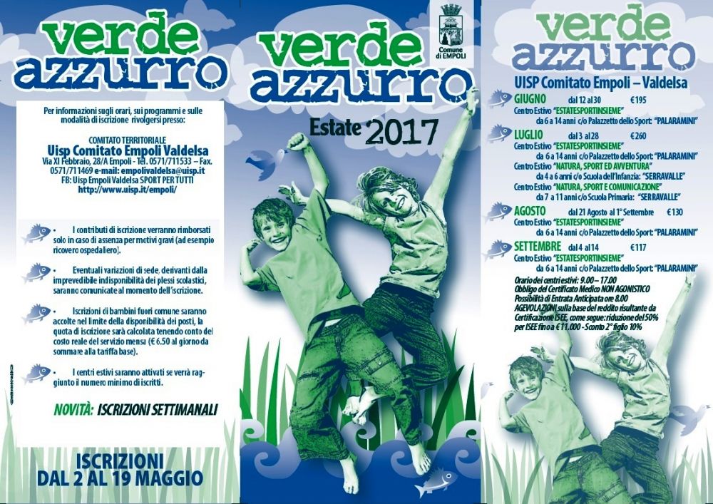 VOLANTINO VERDE AZZURRO UISP