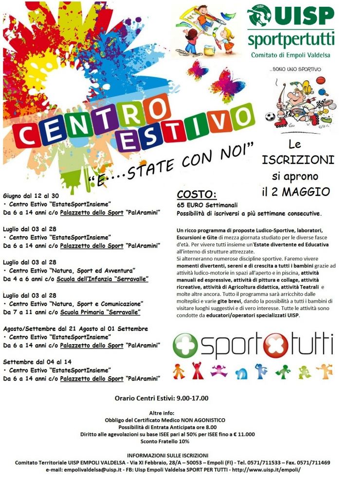 Volantino CENTRO ESTIVO 2017