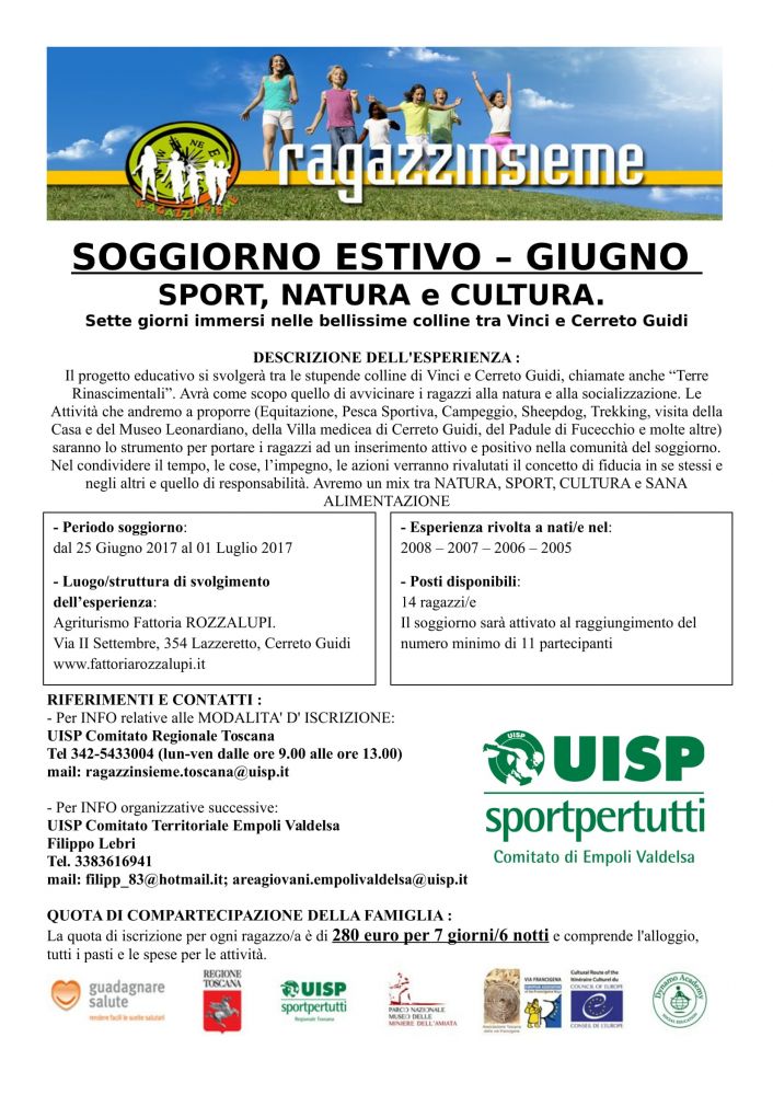 Volantino UISP Ragazzinsieme 2017