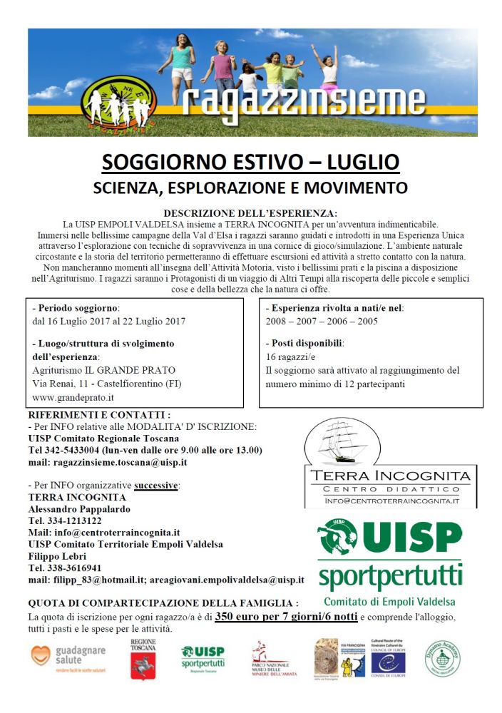 Volantino UISP-TERRA INCOGNITA Ragazzinsieme 2017