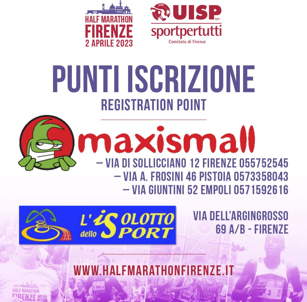 Punti Iscrizione Half Marathon Firenze 2023