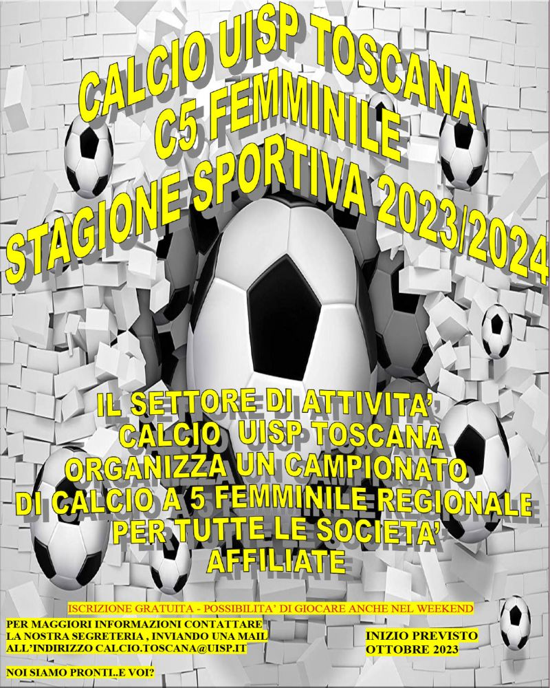 Volantino Campionato Calcio a 5 Uisp Toscana