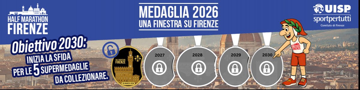 Half Marathon Firenze, parte la sfida delle 5 medaglie
