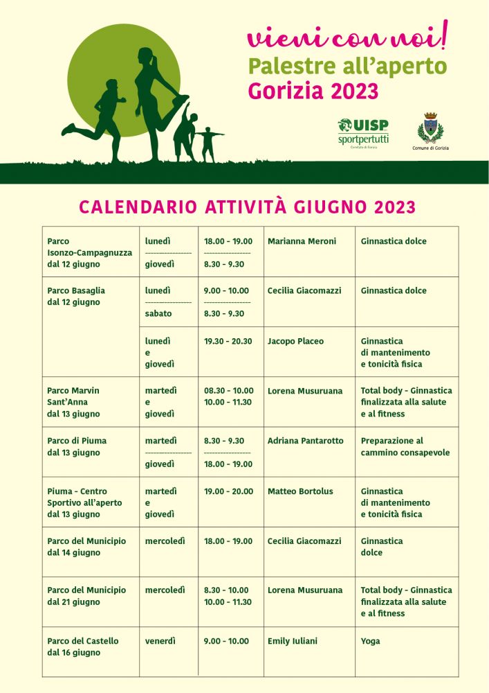 UISP-PALESTRE ALLAPERTO2023-Calendario attività