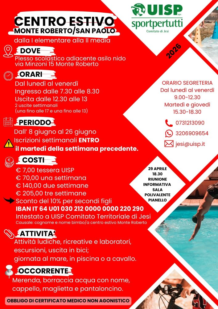 Centro Estivo Monte Roberto/San Paolo 2026