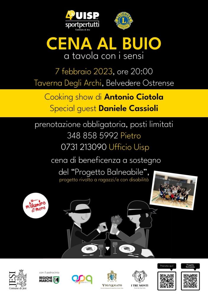 cena al buio volantino definitivo senza prezzo